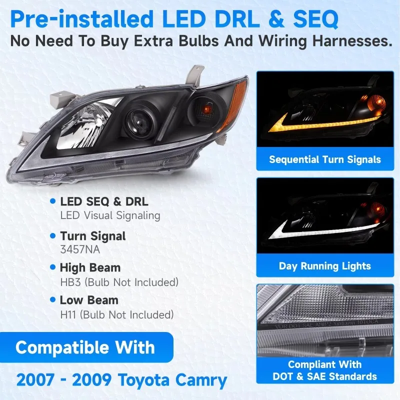 Factory Direct Sale LED Headlights Wholesale for 2007-2009 LED Automotive Headlights