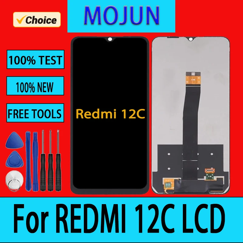 For Xiaomi Redmi 12C LCD Poco C55 Display Touch Screen Digitizer For Redmi 12C POCO C55 Display 23053RN02A LCD Replacement Parts