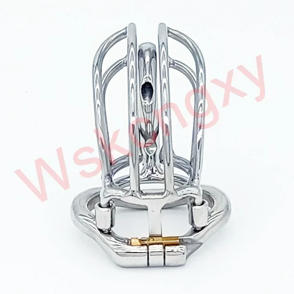 Unique Design Male Chastity Device Stainless Steel PA Puncture Cock Cage Bdsm Sex Toys for Men Penis Lock Cock Ring