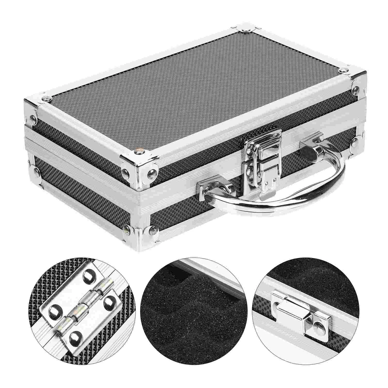 

Multi-purposes Tools Case with Foam Toolbox Handle Carrying Storage Wireless Mic System