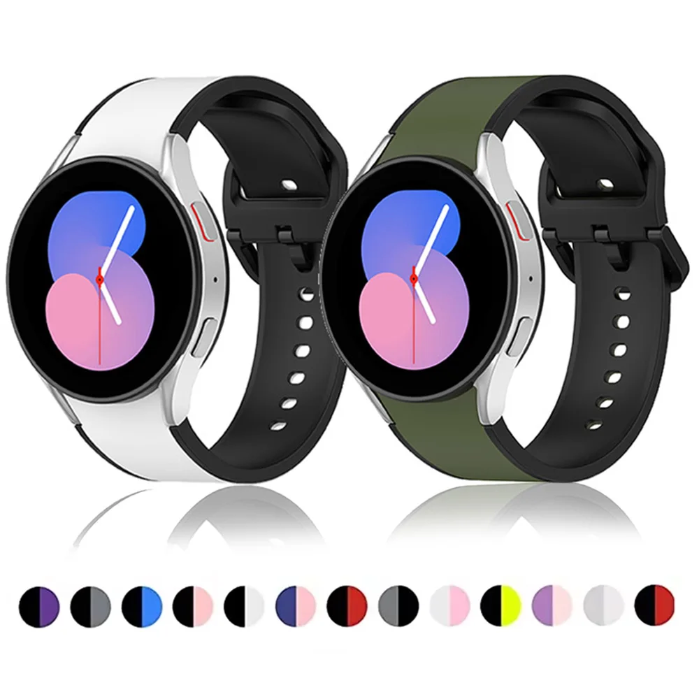 Официальный ремешок 1:1 для Samsung Watch 6/5/4 40 мм-44 мм Watch5 Pro 45 мм, индивидуальный выпуск, спортивный ремешок 20 мм Galaxy 6 Classic, 43 мм/47 мм