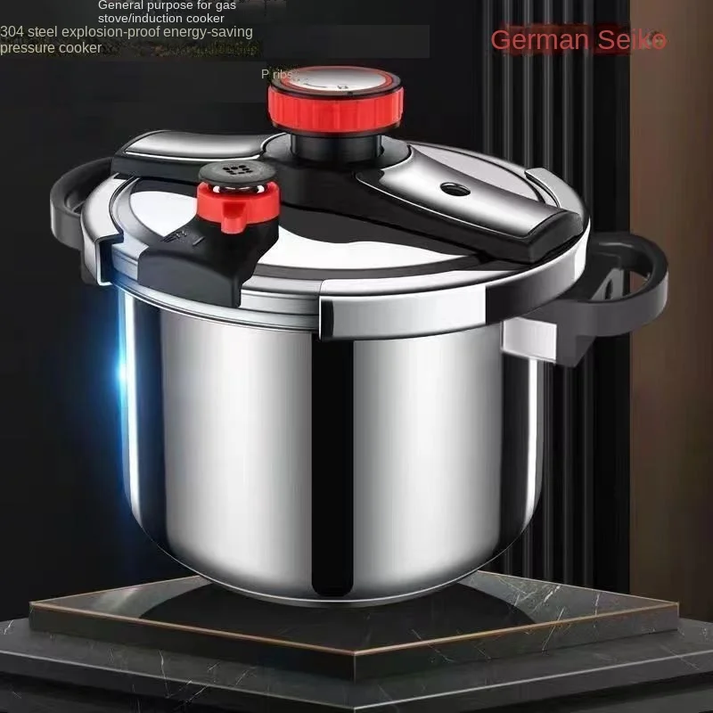 304 stainless steel 10L pressure cooker, rotatable switch, large capacity, universal for gas stove induction cooker