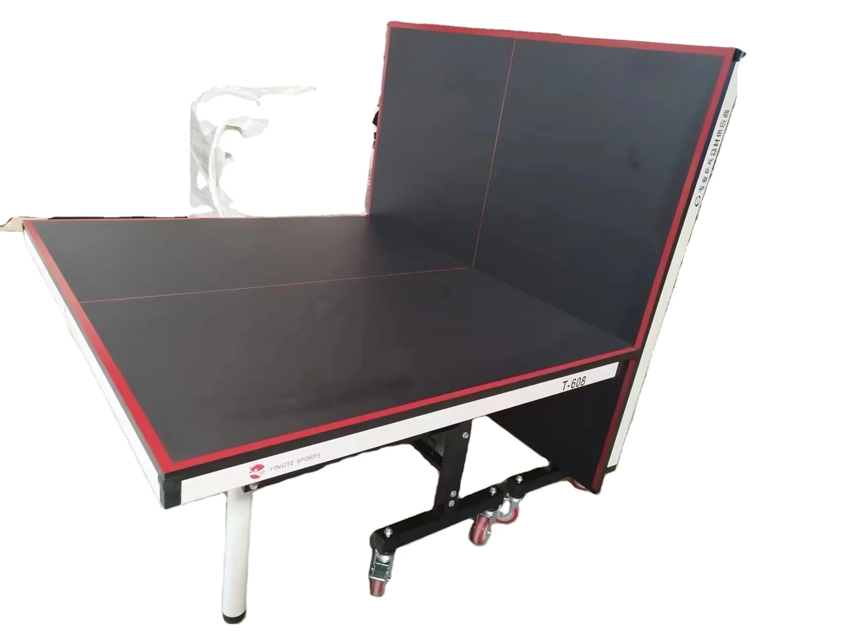Picture 3: Professional Customized Folding Table Tennis Table with Wheels Pingpong Table with Net and Balls