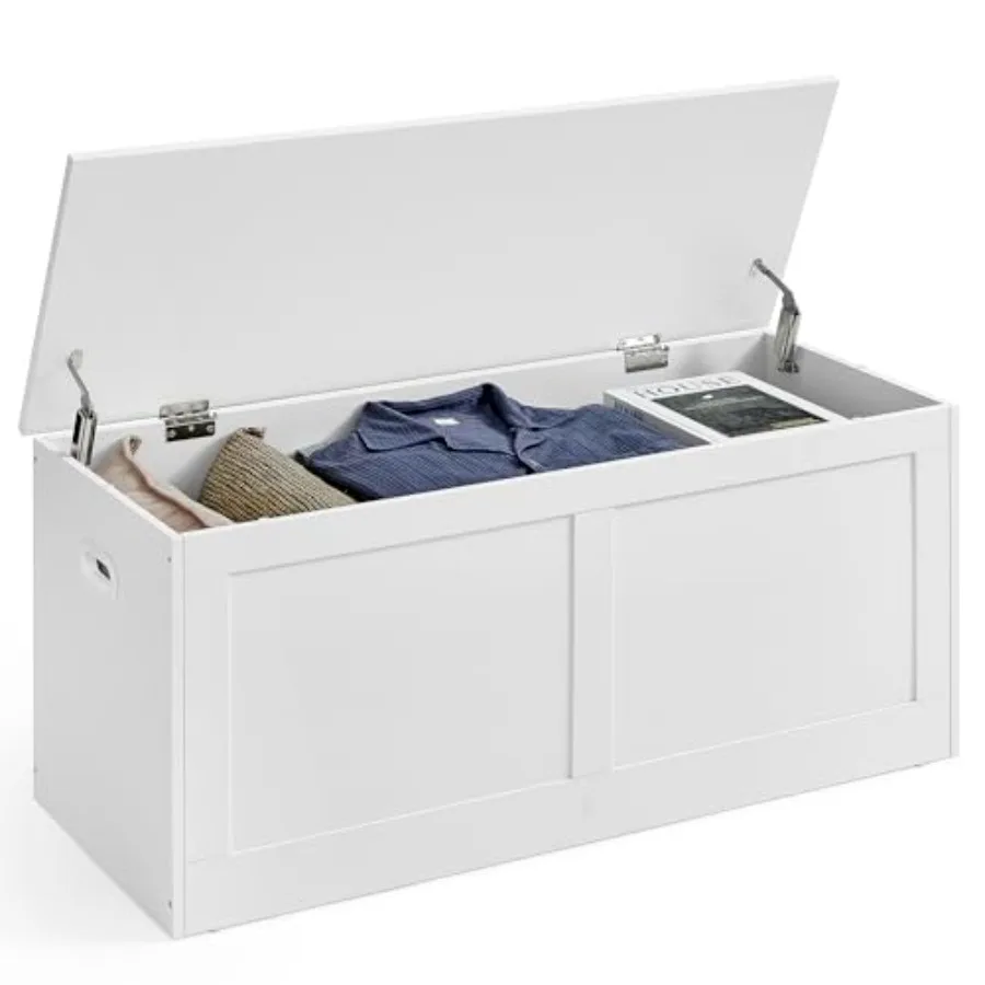 

Storage Chest Storage Trunk with 2 Safety Hinges Storage Bench Shoe Bench Style 15.7 x 39.4 x 18.3 Inch for Entryway Bedroom Li