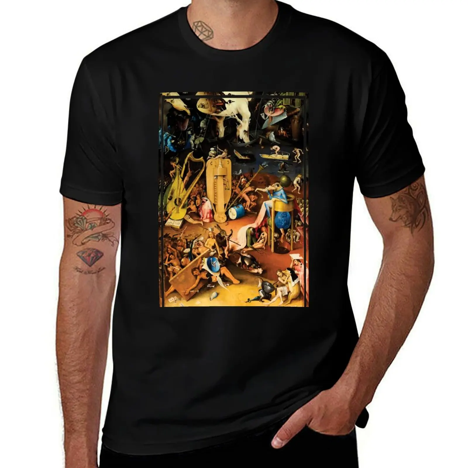 

The Garden of Earthly Delights Hell 2 by Hieronymus Bosch T-Shirt oversizeds plus size clothes tshirts for men