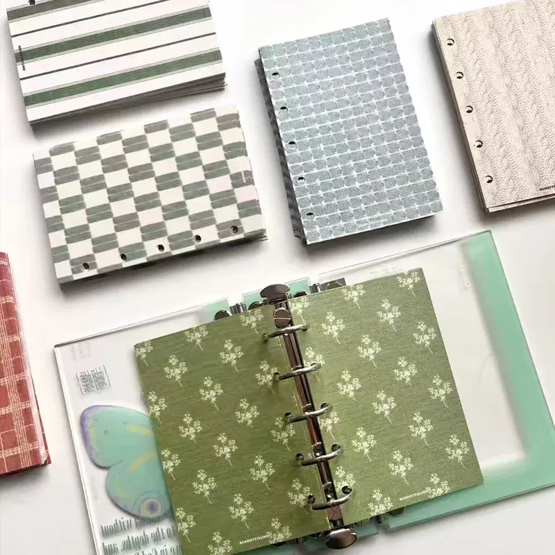 10 hojas M5 A8 cuaderno de hojas sueltas recarga de papel interior carpeta páginas de papel clasificación en blanco papelería de papel