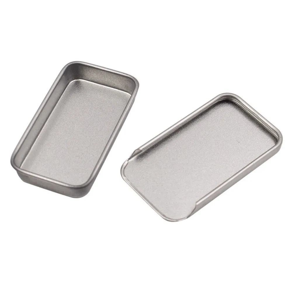 Multi Size Sliding Lid Tin Box Metal Rectangular Small Size Push-Pull Tin Box Tinplate Material Slide Top Empty Tin Box