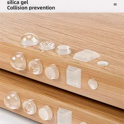 3329/3441 Door Handle Anti-collision Pad Silicone Sticker Refrigerator Door Stop Wall Sticker Particle Protector Mute Buffer