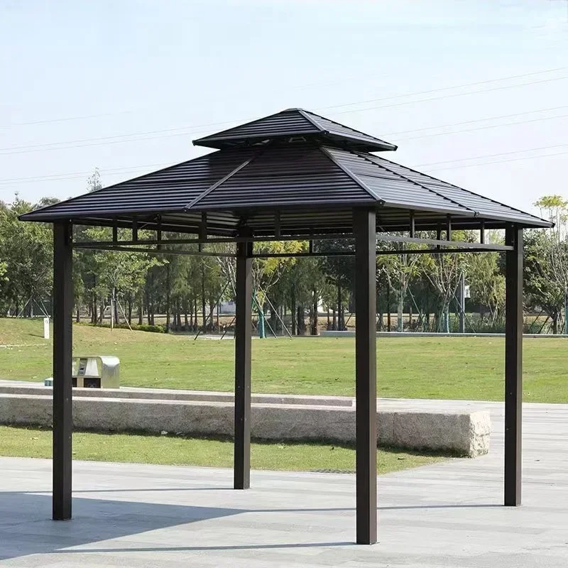 

l Chinese outdoor pavilion aluminum alloy iron shade leisure villa balcony patio set