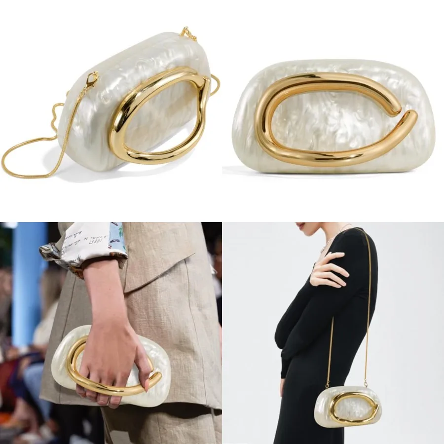 

Clutch Purses for Women Formal, PU Leather/Marble Acrylic Evening Bags with Chain, Trendy Metal Handle Purses 2025