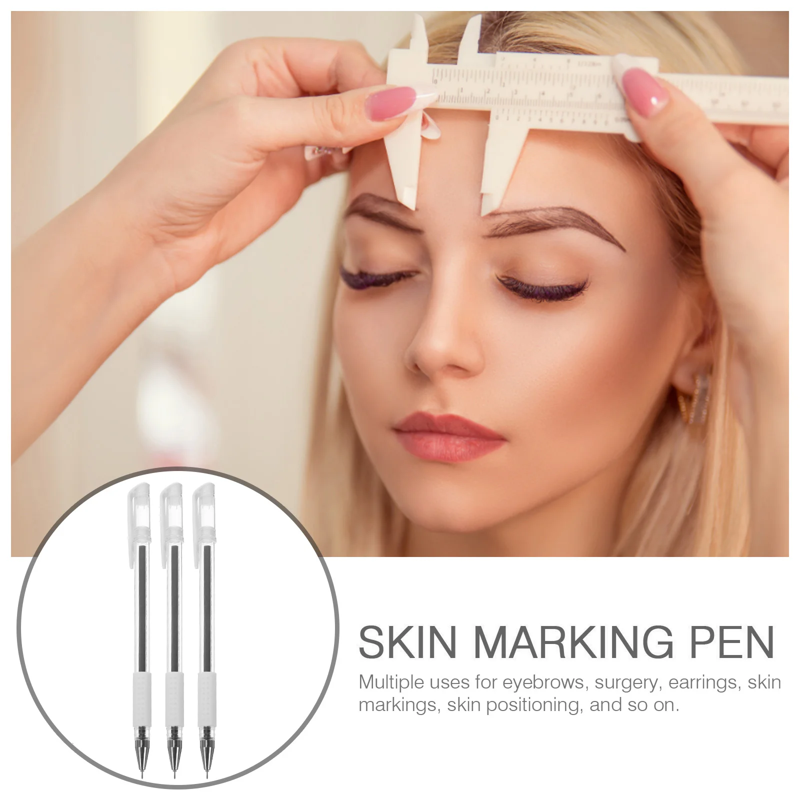 

3 Pcs Permanent Brow Pen Mapping Pens for Brows Salon Tattoo Eyebrows Laminated