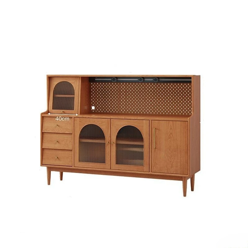 

Solid wood Nordic cherry wood living room against the wall household coffee cabinet