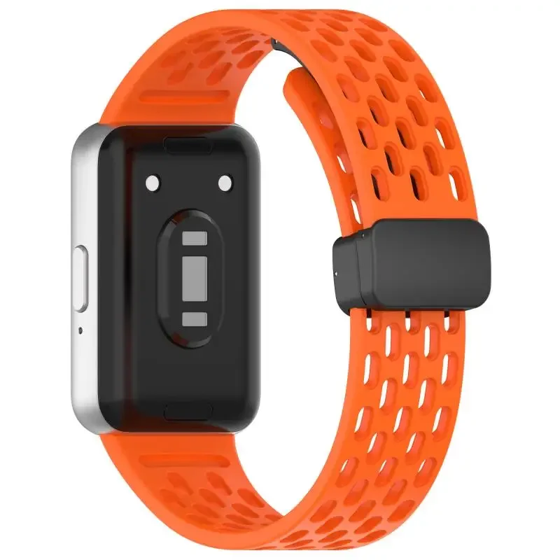 Magnetische Schnalle Mesh Silikon Armband Für Samsung Fit 3 Sport Atmungsaktive Uhr Band Für Samsung Galaxy Fit 3 Ersatz Armband – Detail 12