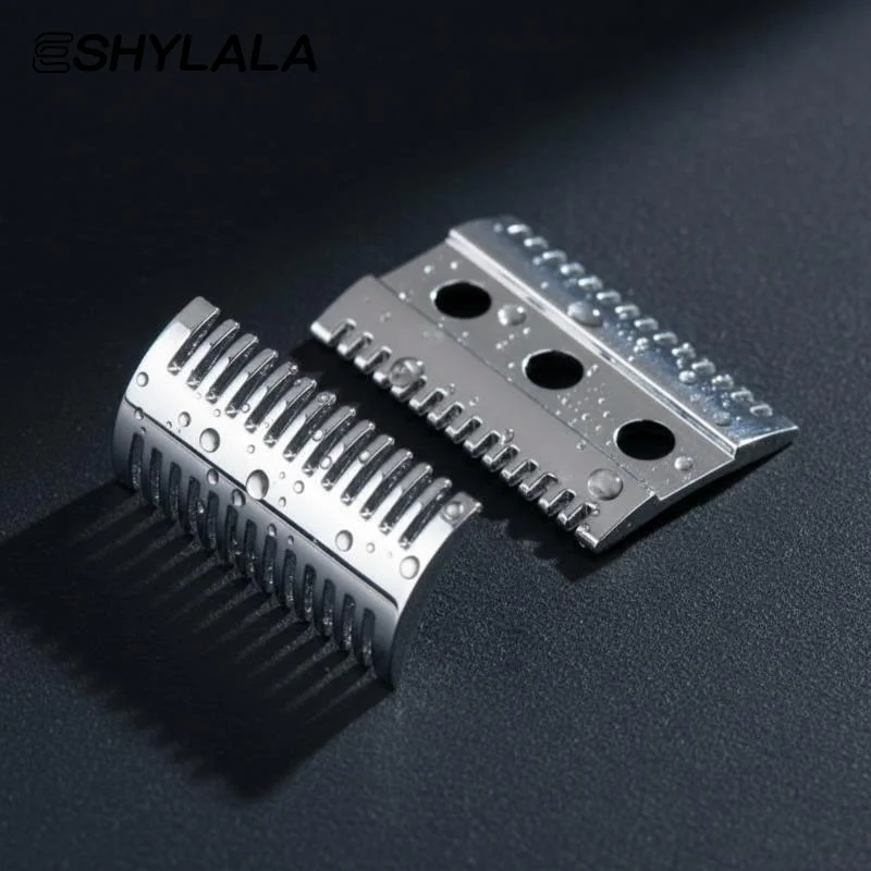 Razor Stainless Steel Top Aggressive Chrome Color Double-edged Mens Slant Safety Razor Head Replacement Accessory