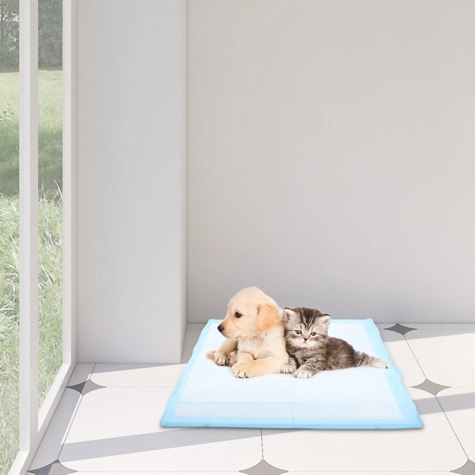 

Super Absorbent Pet Training Urine Pad 60x60cm Puppy Training Pads Antibacterial Diapers for Indoor Car Cage Hotel Use