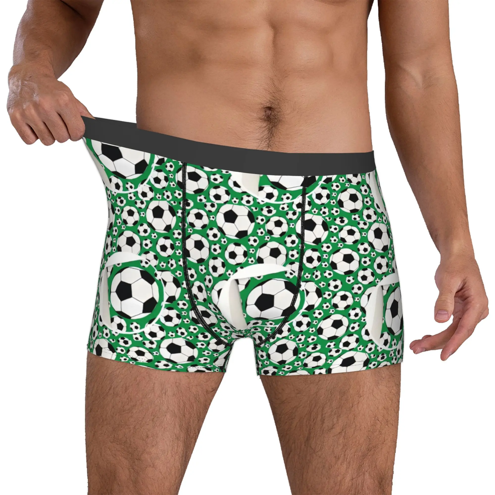 Cool Soccerly Footbally Print  Boxers Shorts Men  Briefs Underwear Cool Underpants