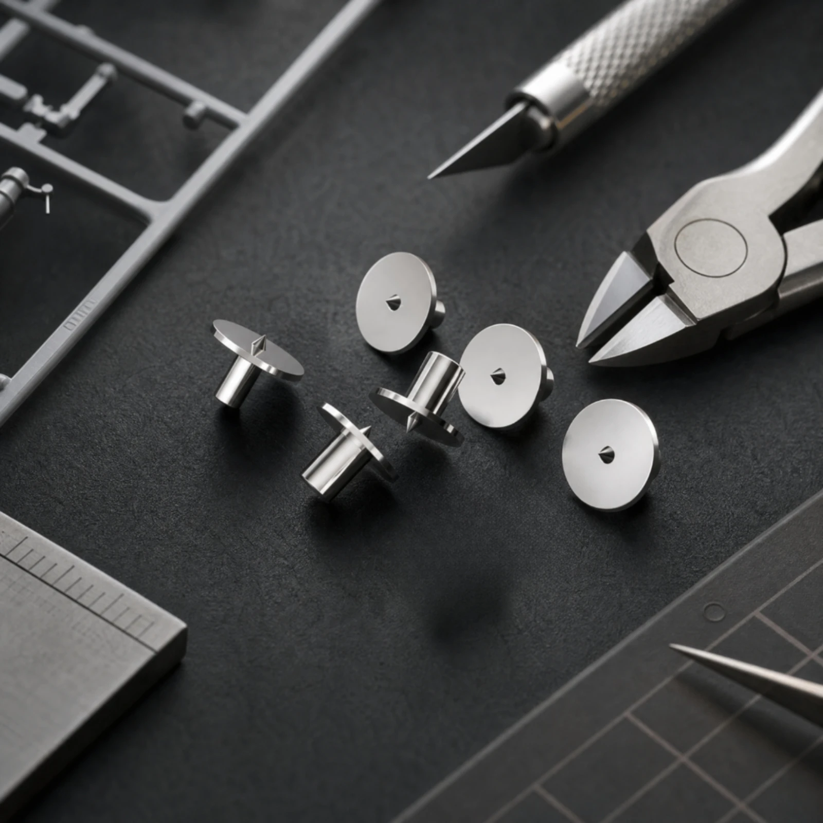 6 Pieces Locating Pin Precision Metal Alignment Pin with Flange Pointed Assembly Positioner Silver Finish for Hobbyists