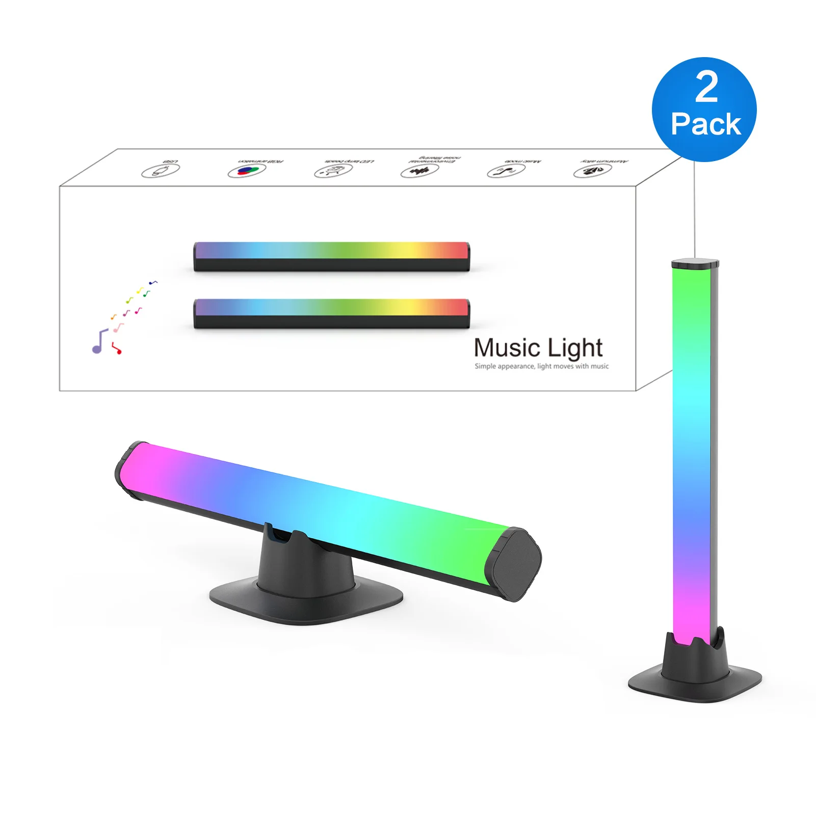 Hot Selling Rgb Remote Touch Control Led Stand Portable Decorative Creative Table Light Music Atmosphere Light