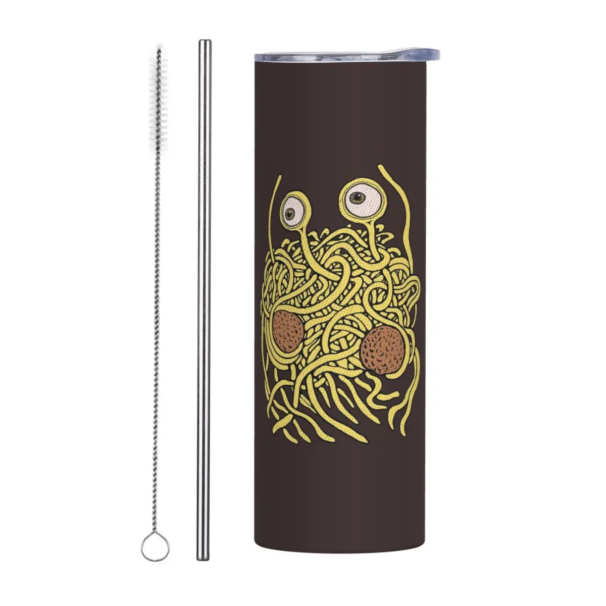 

Flying Spaghetti Monster Pastafarian Tee Stainless Steel Tumbler Vacuum Insulated Mug Thermal Cold Bottle Straws With Lid 20oz