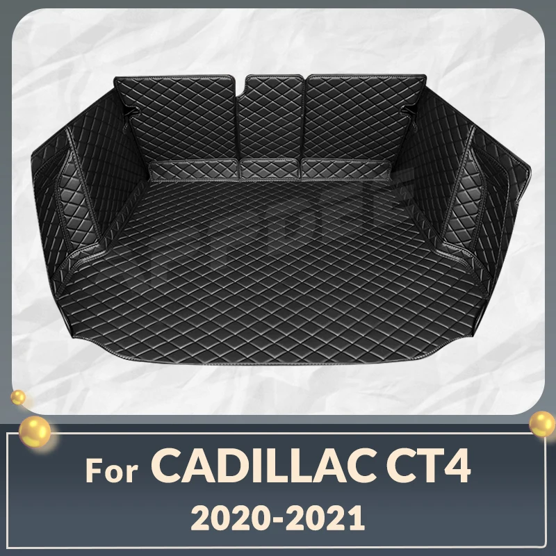 

Auto Full Coverage Trunk Mat For Cadillac CT4 2020 2021 Car Boot Cover Pad Cargo Liner Interior Protector Accessories