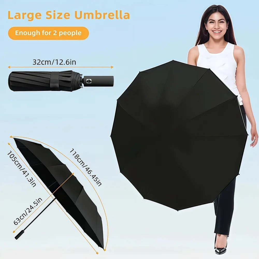 24 bone automatic folding umbrella Windproof sunshade Umbrella