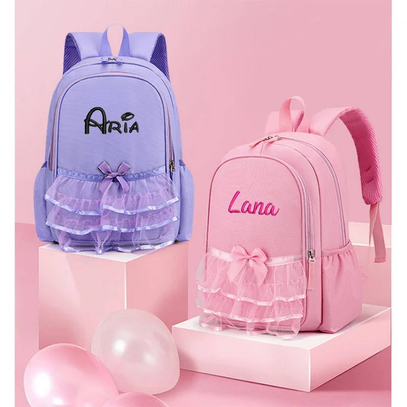 

LOGO Embroidery Dance Class Backpack Personalized Ballet Skirt Children's Backpack New Primary School Schoolbag