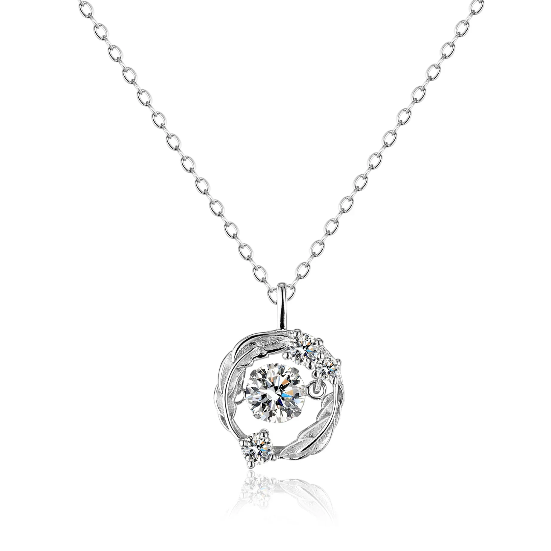

Lumira Round-Pouch Pulsating Heart Pendant Mossanite Platinum PT950 Necklace for Women Dynamic Luxury Pendant Collar Bone