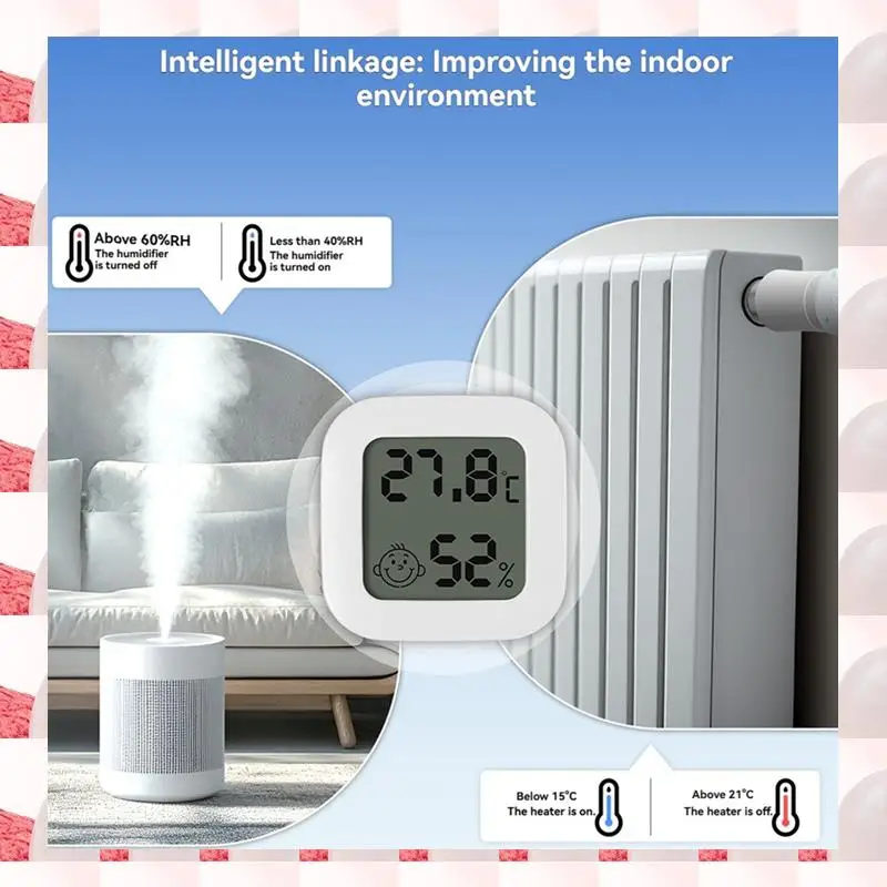 

Датчик температуры и влажности ABGN Tuya Zigbee с ЖК-дисплеем и цифровым дисплеем, приложение для мониторинга в реальном времени, дистанционное управление