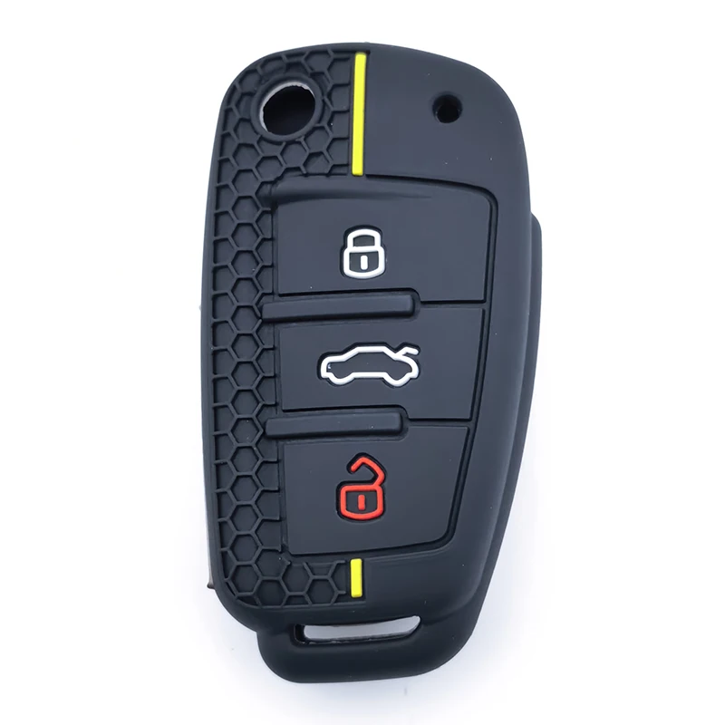 High Quality Silicone Key Case Cover Shell for Audi A4 B7 A6 C6 4f 8v A3 8p A1 A3 Remote Key Holder Jacket Accessories Fob