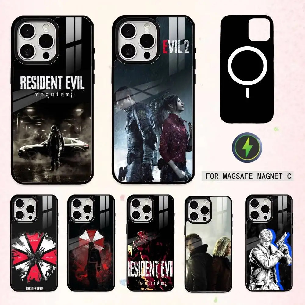 

RER Ganme R-Resident Evil R-Requiem-m Phone Case For iPhone17,16,15,14,13,12,11,Pro Max Magnetic For Magsafe Wireless Charging