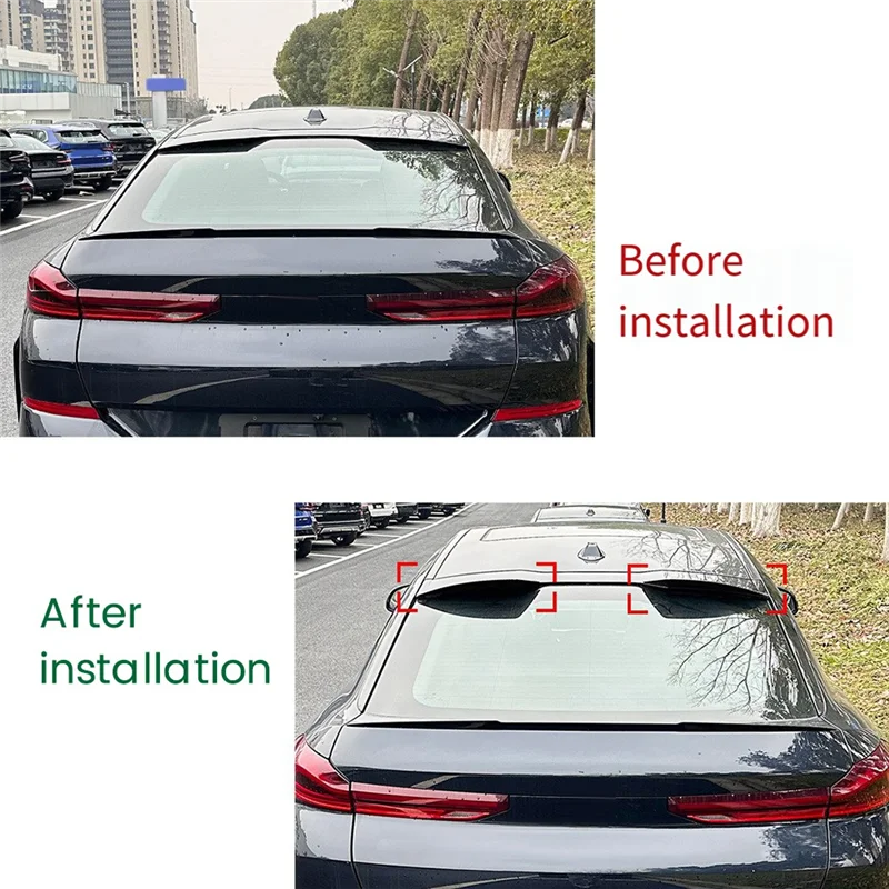 

Car Rear Trunk Spoiler Wing Automobile Boot Wing Lip Decoration For BMW X6 G06 2019-2024 Carbon Fiber-A61E