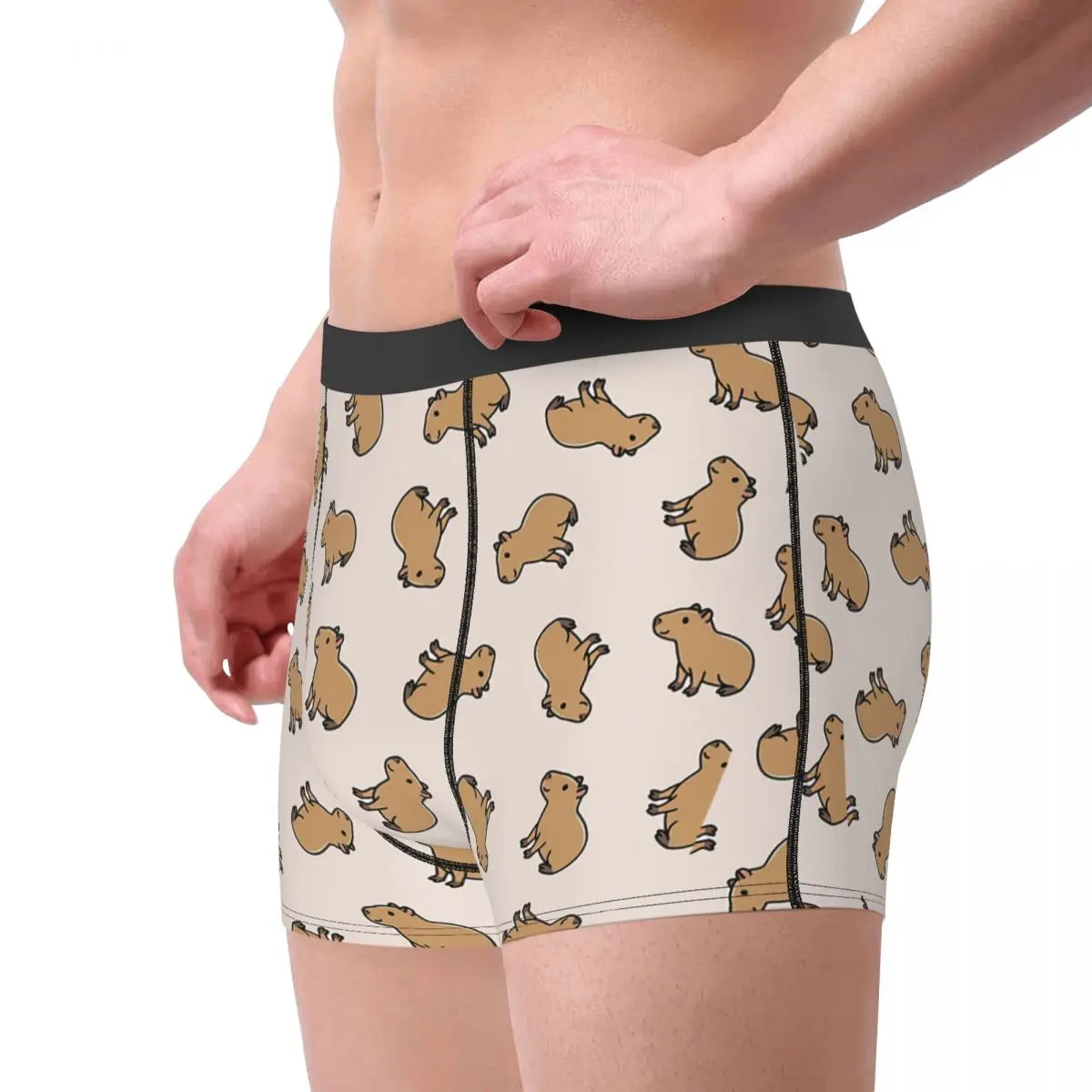 Cute Lovely Capybara Animal Underpants Homme Panties Male Underwear Print Shorts Boxer Briefs