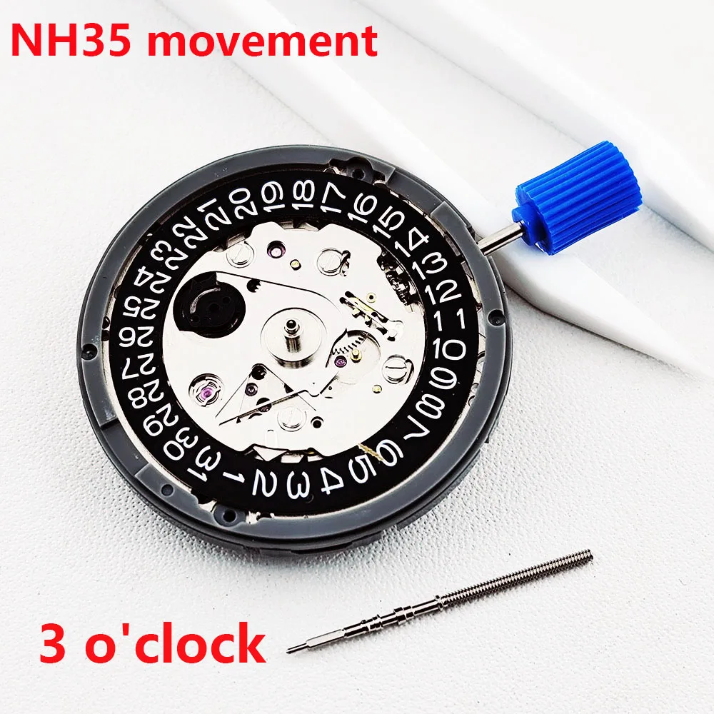 N H 3 5 movement automatic mechanical movement with 3 o'clock date window men's watch movement watch accessories