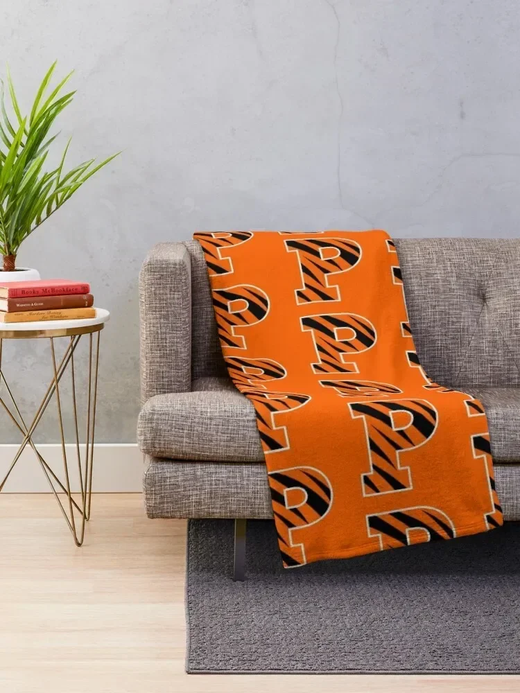 Original Logo Princeton Tigers Throw Blanket Stuffeds Softest Tourist Blankets