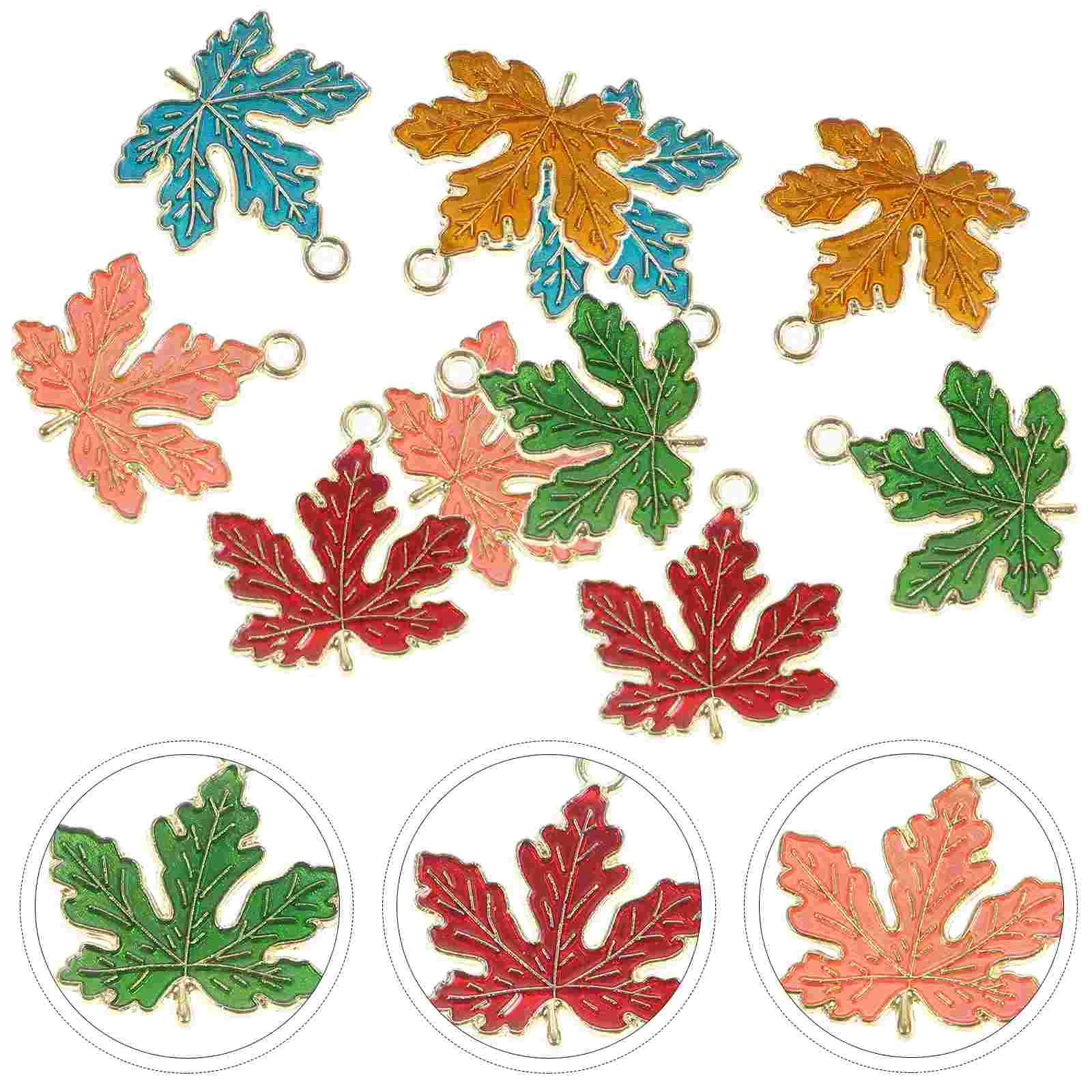 10Pcs Mini Maple Leaf Pendants Multi-Function Leaf Charms Jewelry DIY Leaf Charms Crafts Pendants leave charms pendant