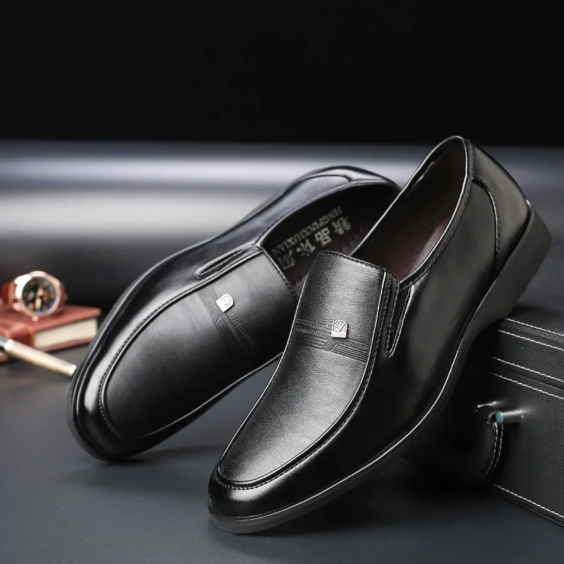 2023 Men's Leather Shoes Autumn New Formal Shoes Men Big Size Dress Shoes Black Oxford Shoes for Men Zapatos De Hombre