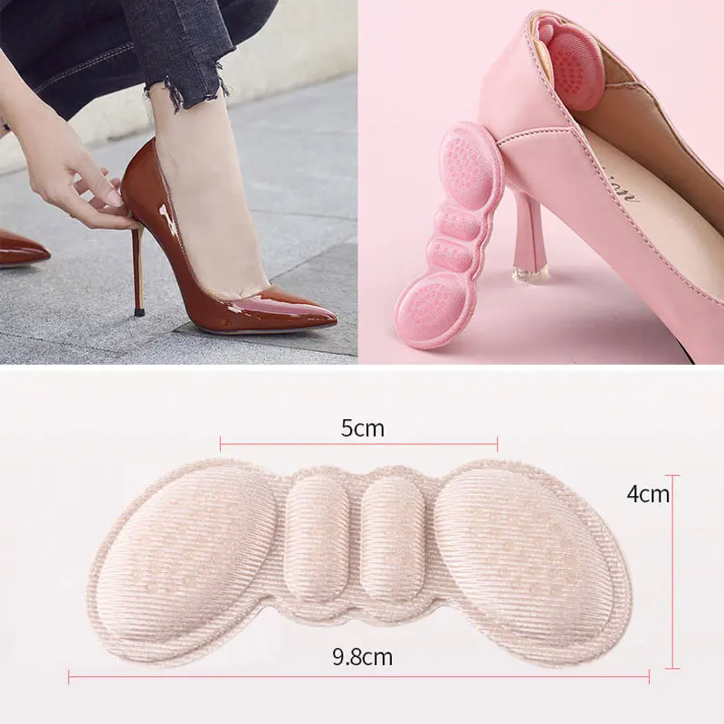 Immagine 5: 5/10 paia di solette Patch cuscinetti per tallone per scarpe sportive tacco alto Anti usura cuscino inserto sottopiede protezione per tallone adesivo posteriore