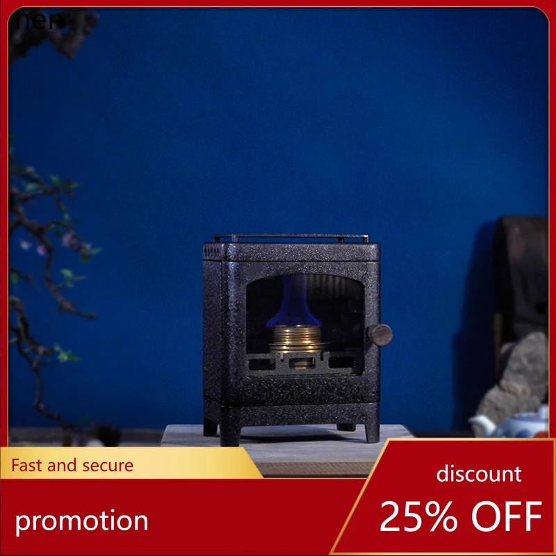 ZML Desktop Mini Lareira Forno Doméstico Interno e Externo Fogão de Chá de Chama Aberta