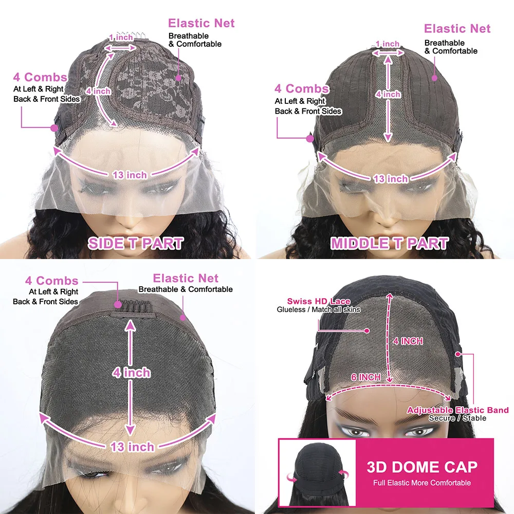 99J أحمر اللون موجة عميقة شعر مستعار شعر الإنسان 13x4 بورجوندي أسود قصير بوب الدانتيل الجبهة خصلات الشعر المستعار الإنسان للنساء قصيرة عميق مجعد