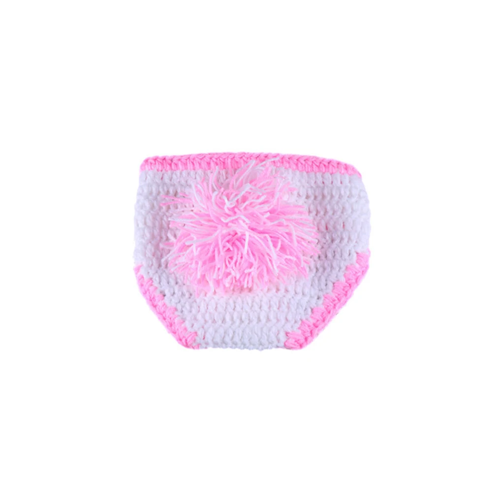 

Newborn Baby Photography Props Knitted Costume Rabbit Ear Pattern Hat Pants Infant Photo Clothes Baby Photography Props