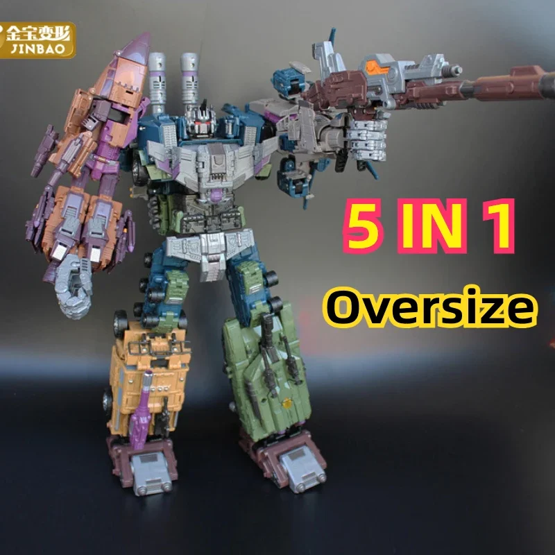 

Экшн-фигурка Jinbao 5 в 1, трансформер большого размера, Bruticus Warbotron Onslaught Brawl Swindle Blast Off MMC PREDAKING