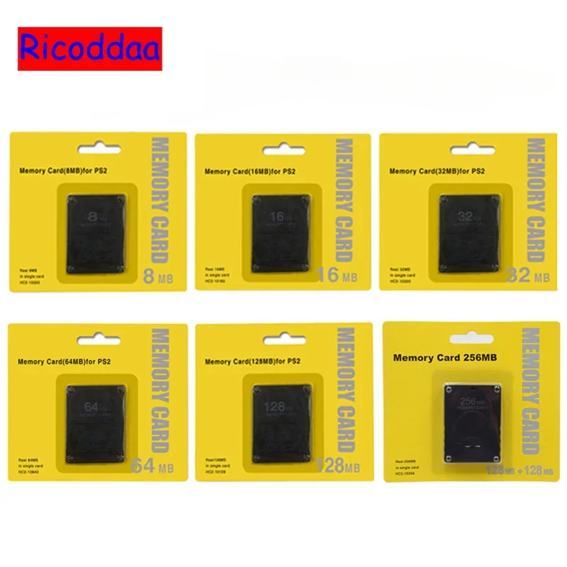 10PCS For PS2 Memory Card128MB Expansion Cards Suitable Micro Sd Memory Card For Sony Playstation PS2 Black Memory Card