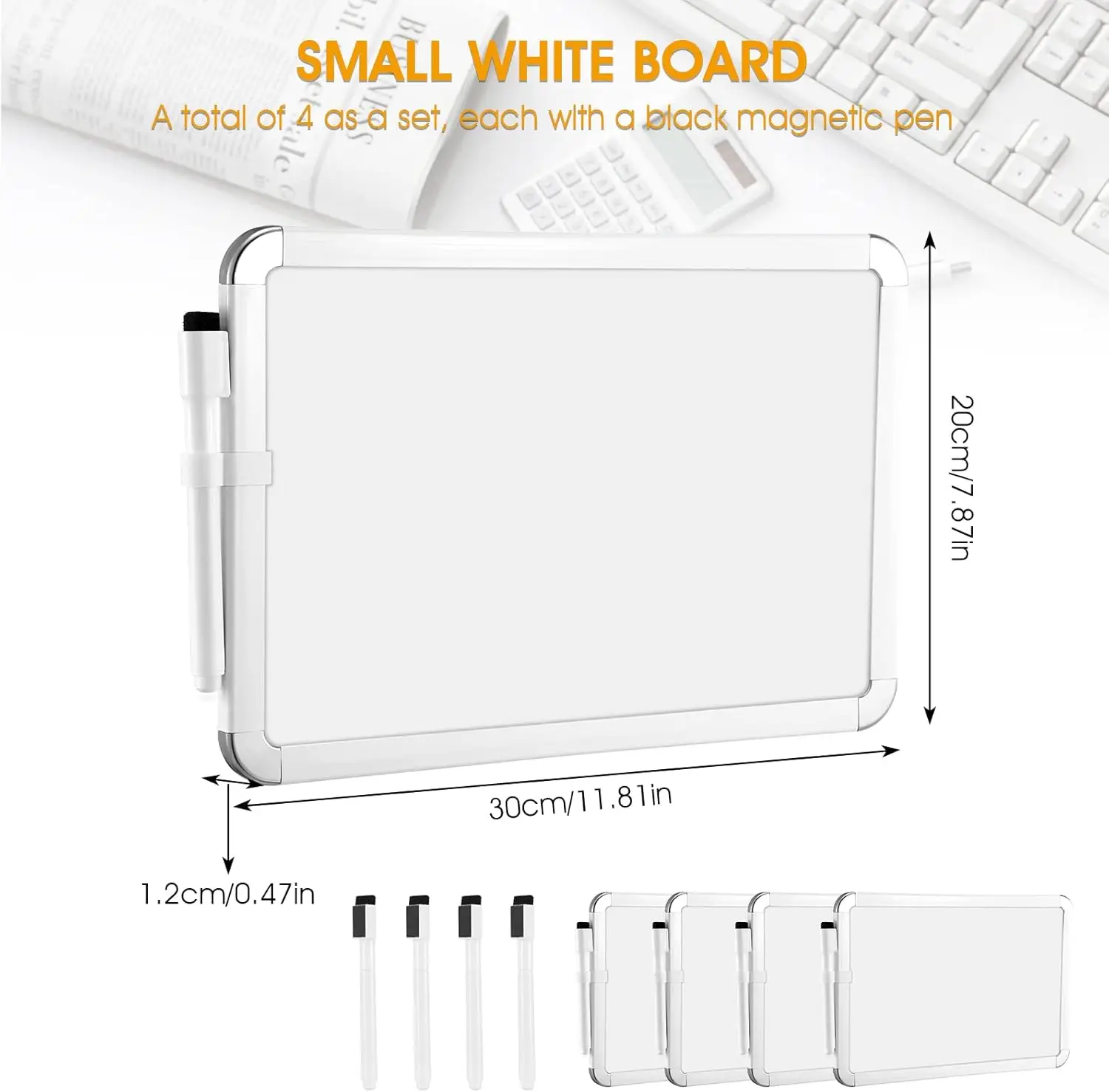 4 Pcs Dry Erase Board, 7