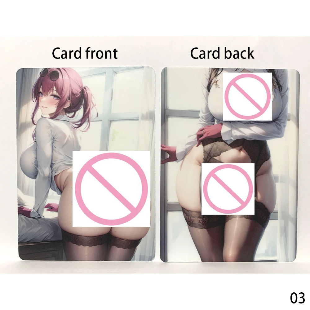 25Pcs/set Anime Sexy Nude Card Popular Figures Collection Card Inoue Takina Kitagawa Marin Tohsaka Rin Big Butt Cards 63*88mm