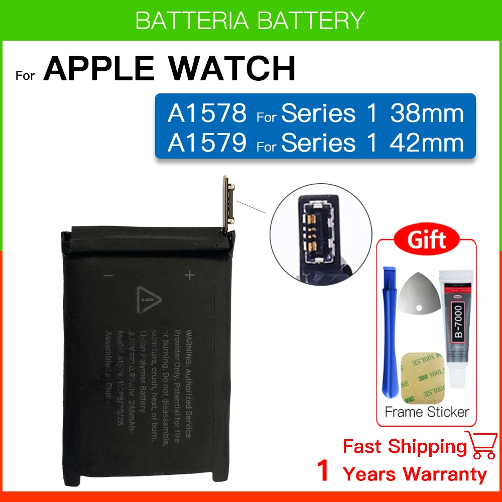 100% nueva batería de repuesto Original para Apple Watch Series 1 2 3 batería IWatch S1 S2 S3 GPS LTE 38mm 42 mm baterías + herramientas gratuitas