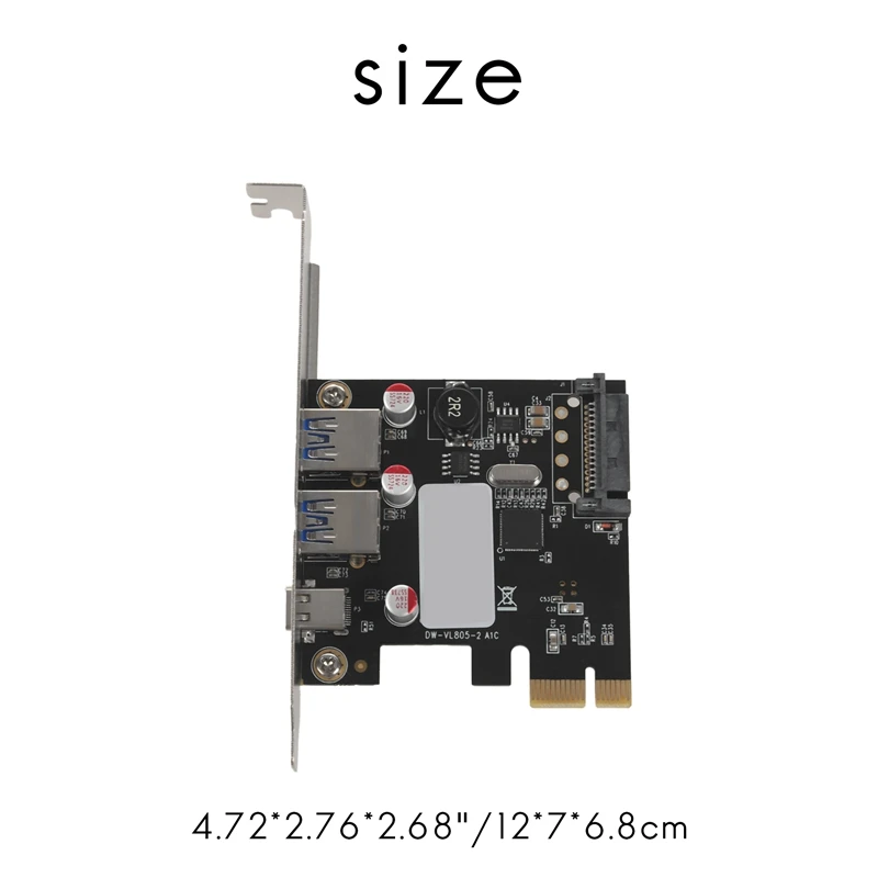 

Usb 3.1 Type C Pcie Expansion Card Pci-E To 1 Type C And 2 Type A 3.0 Usb Adapter Pci Express Controller Hub For Desktop Pc