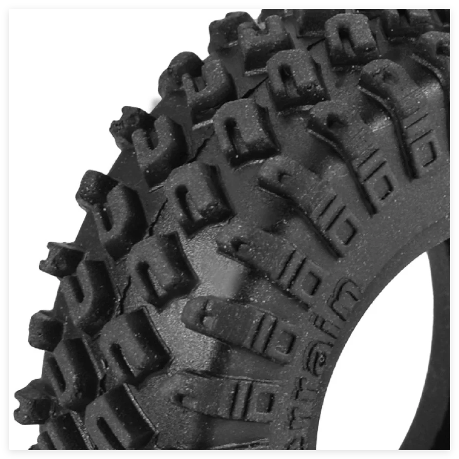 

AUSTAR 1.3 inch RC Tires 1/18 Wheels & Tires Set 4pcs 7mm Hex Metal/Plastic Wheel Rim for 1/18 TRX4M RC Crawler Car Upgrade Part