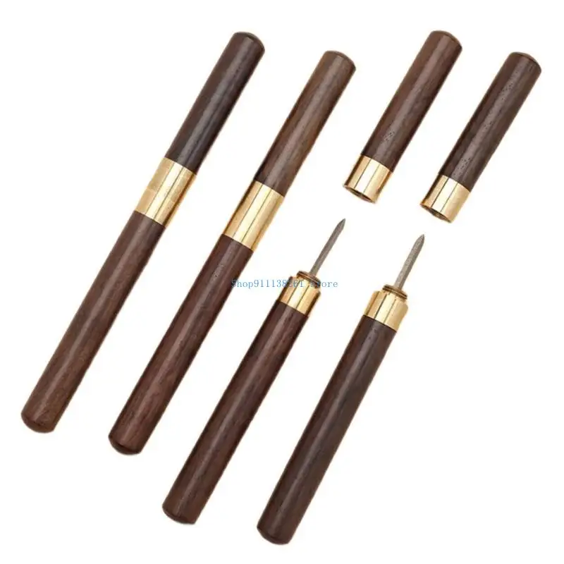 

H05E Leather Hole Punching Awl with Handle Leather Sewing Awl Tool for Sewing