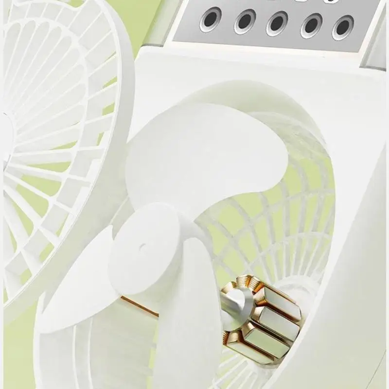 D0AB Rechargeable Air Cooling Fan 5 Hole Desktop Fan with 3 Adjustable Speeds ABS Texture Perfect for Bedroom or Office Use