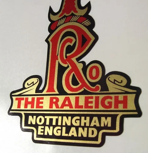 For 1Set RALEIGH Vintage style Head Cycle Bike GOLD Stickers